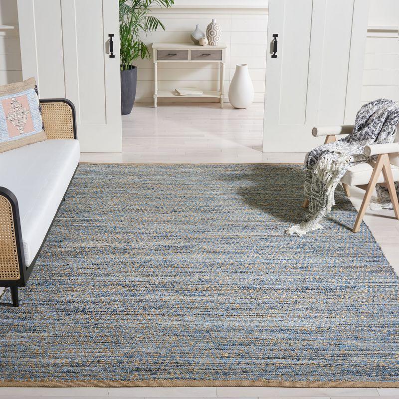 Coastal Breeze Hand-Woven Blue Wool 9' x 12' Area Rug