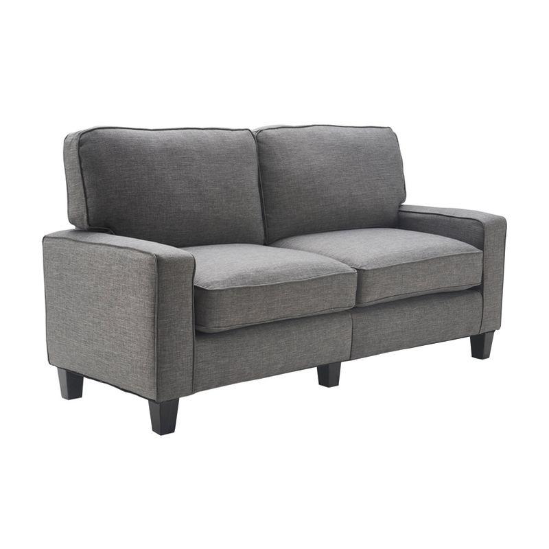 Serta Palisades 61" Track Arm Sofa, Easy Care Fabric, Soft Pillow Back, Pocket Coil Seat Cushions