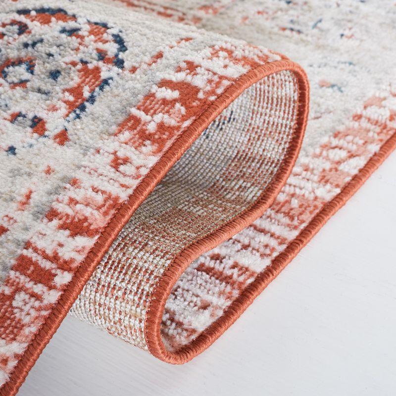 Madison 800 MAD821 Power Loomed Indoor Area Rug - Rust/Ivory - 6'7"x6'7" - Safavieh