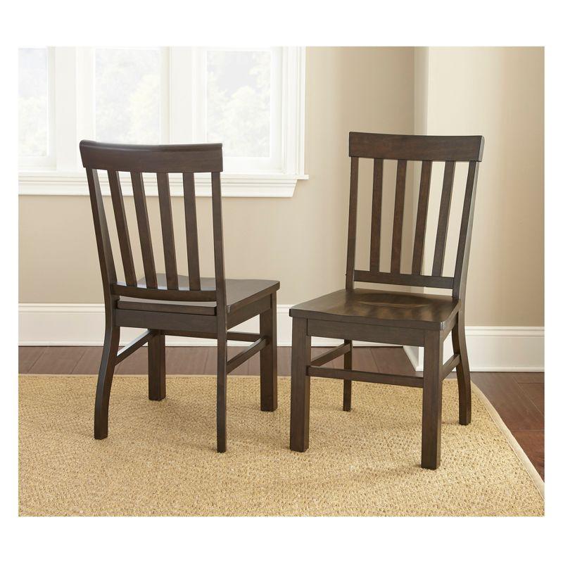 Set of 2 Cayla Side Chair Dark Oak - Steve Silver Co.: Wood Frame, Slat Back, Armless Design, 250lb Capacity