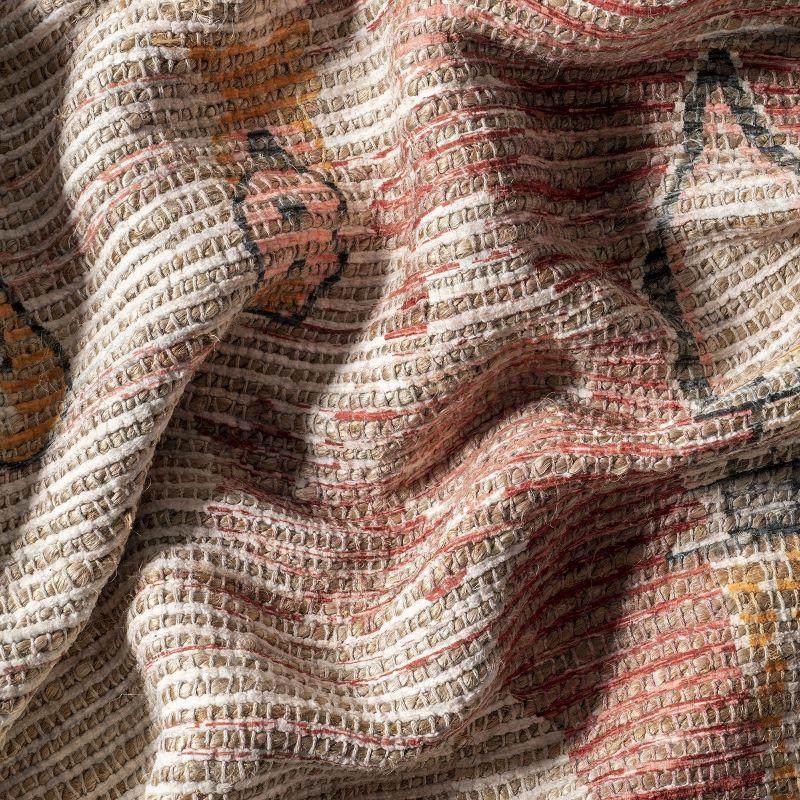Nuloom Hermina Abstract 8x10 Jute Indoor Area Rug for Dining Room Rug Neutral Rug Living Room Rug Kitchen, Multicolor/Ivory