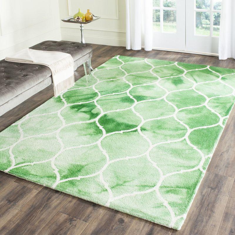 Dip Dye DDY685 Hand Tufted Area Rug - Green/Ivory - 4'x6' - Safavieh.