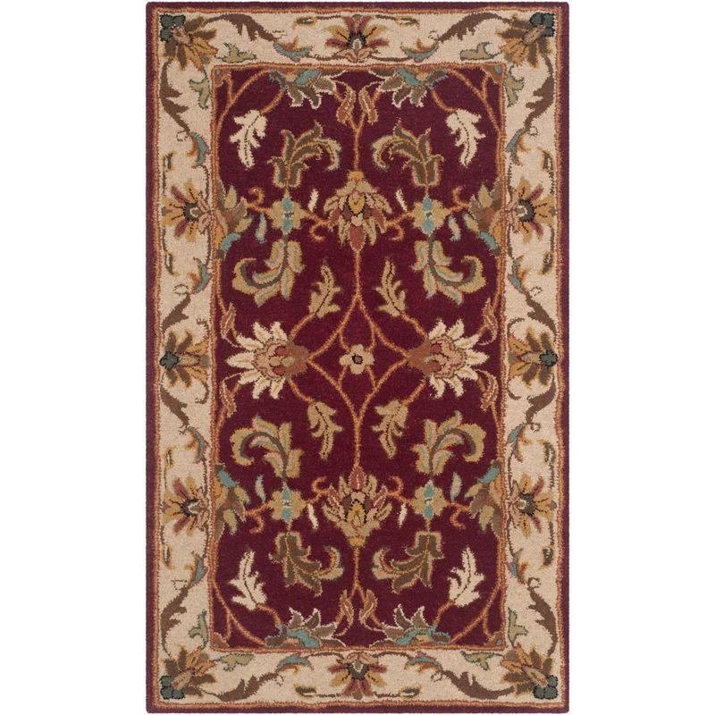 Heritage HG628 Hand Tufted Area Rug - Red/Ivory - 3'x5' - Safavieh.
