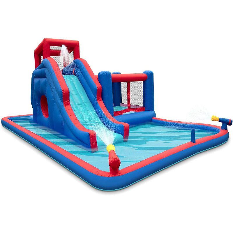 Sunny & Fun Inflatable Water Park with Slide and Bounce House