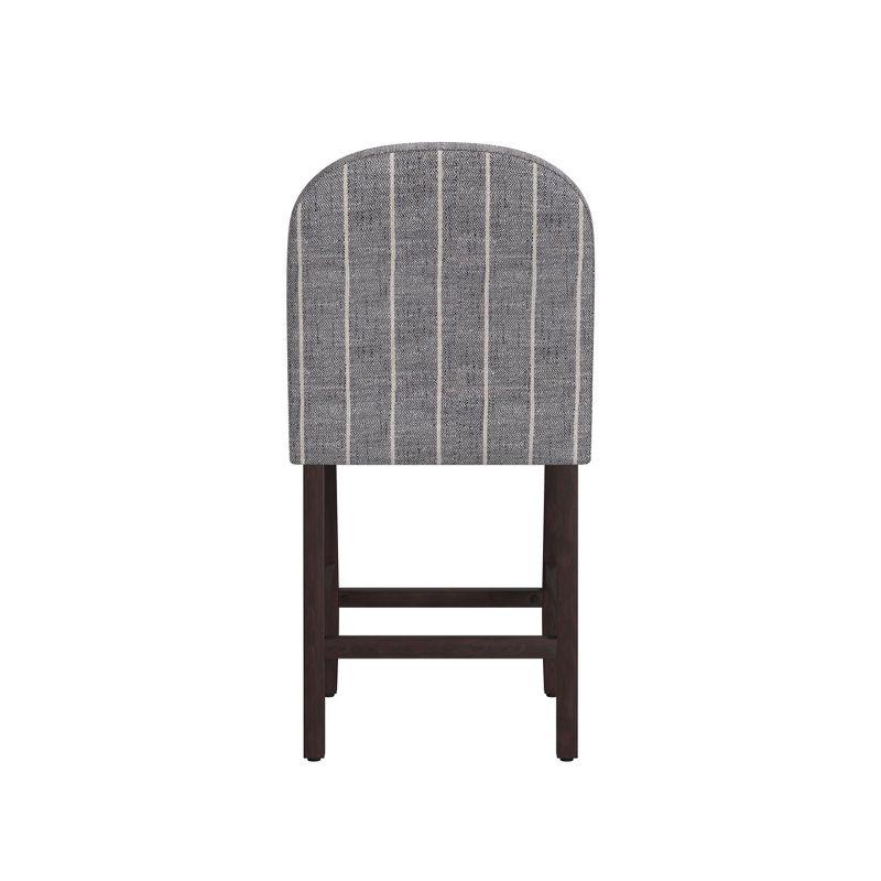 Rounded Back Woven Upholstered Counter Height Barstool - HomePop