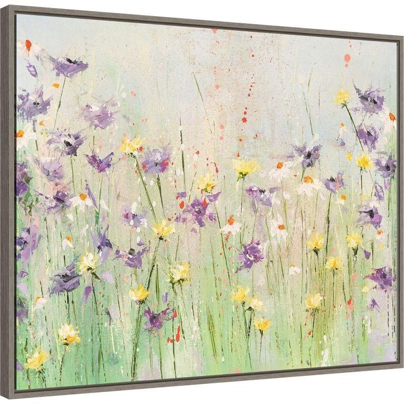 Amanti Art Clematis by Emma Coghlan Canvas Wall Art Print Framed 28-in. x 23-in.