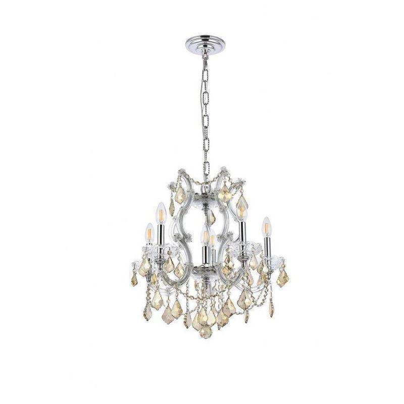 Elegant Lighting Maria Theresa 6 - Light Pendant in  Chrome