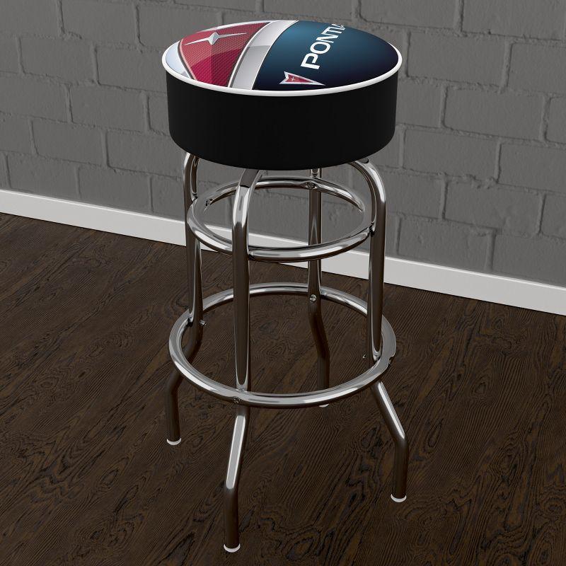 Pontiac Swivel Upholstered 31'' Counter Stool with Metal Frame