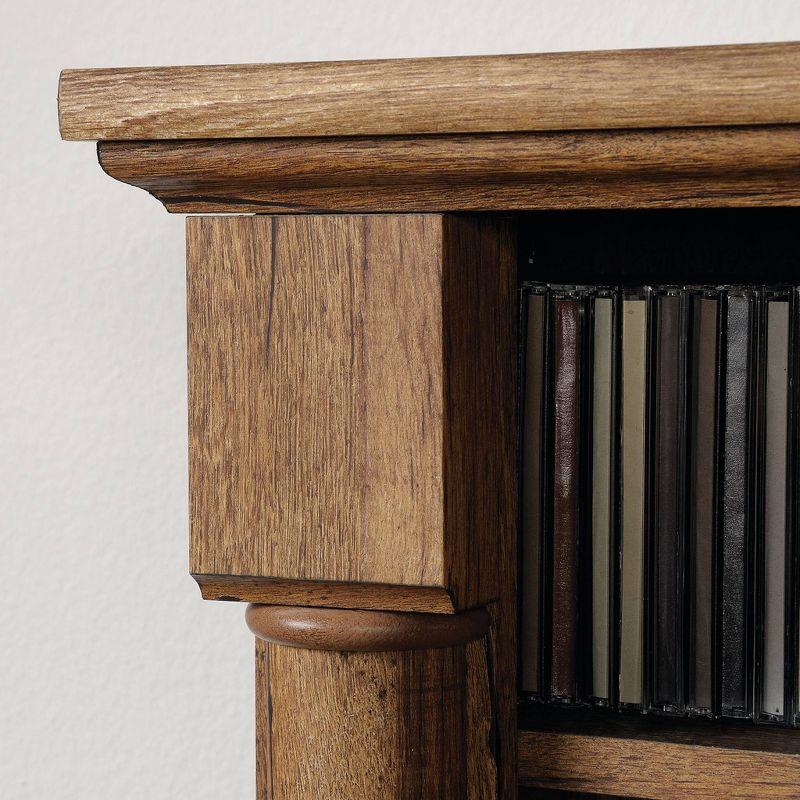 Vintage Oak Wood Computer Desk with Hutch and Drawers