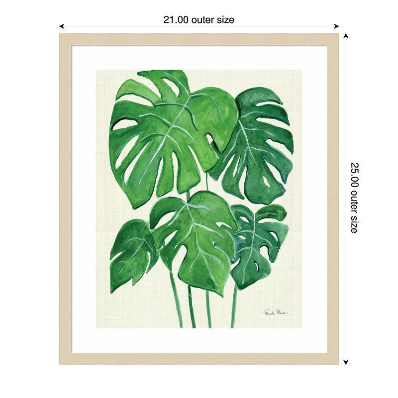 Amanti Art Tropical Leaves I by Farida Zaman Wood Framed Wall Art Print