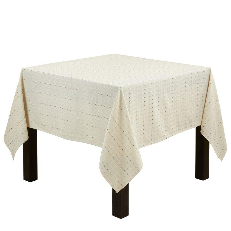 Saro Lifestyle Solid Color Tablecloth With Stitched Line Design