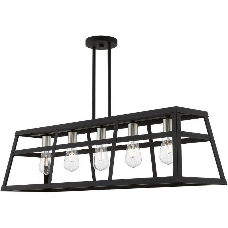 Livex Lighting Schofield 5 - Light Chandelier in  Black/Brushed Nickel