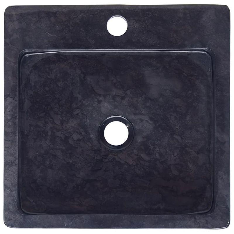 vidaXL Sink Black 15.7 in.x15.7 in.x4.7 in. Marble