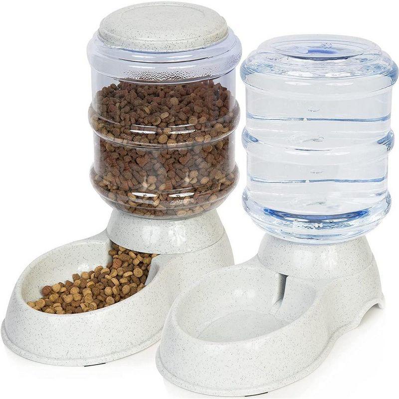 Automatic Pet Feeder and Water Dispenser with Wide Mouth