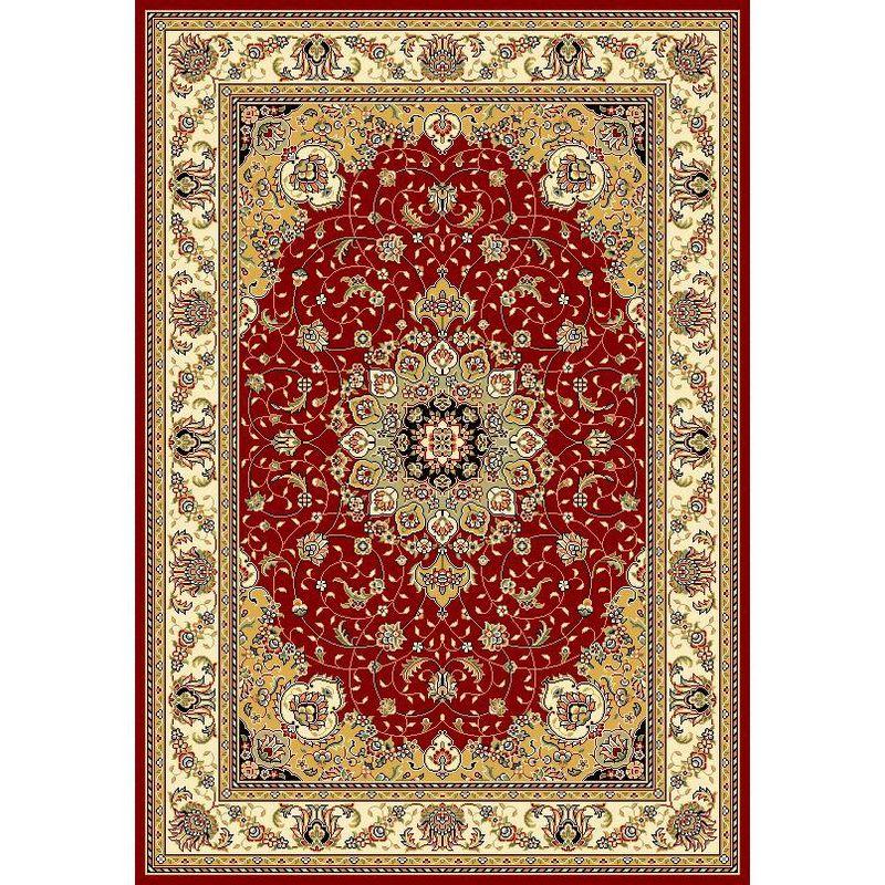 Lyndhurst LNH329 Power Loomed Area Rug - Red/Ivory - 5'3"x7'6" - Safavieh