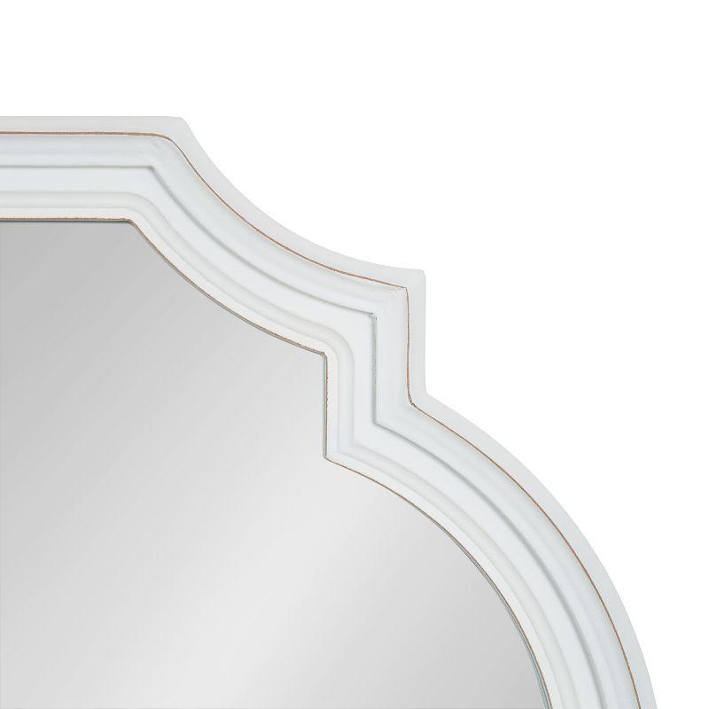 Kate and Laurel Fairbourne Scalloped MDF Full Length Mirror, 20x42, White