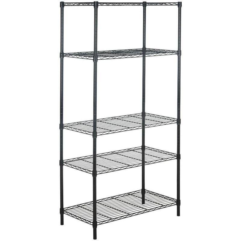 Alpha 5 Tier Shelving - Black - Safavieh