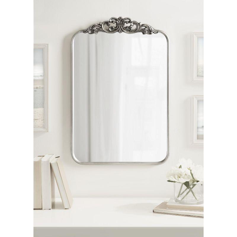 Kate and Laurel Laubry Ornate Framed Wall Mirror, 20x30, Silver