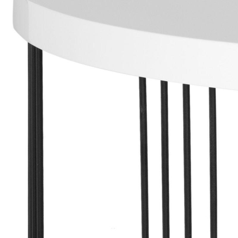 Keelin Mid Century Scandinavian Lacquer Coffee Table - White/Black - Safavieh.