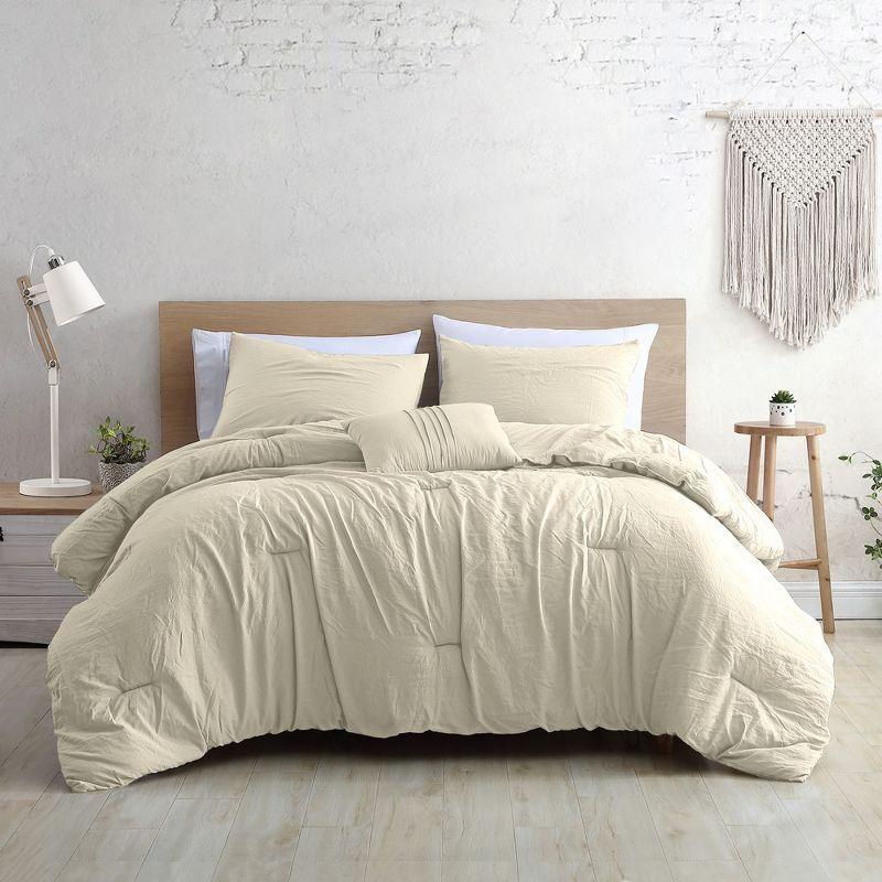 Modern Threads 4-Piece Garment-Washed Comforter Set.