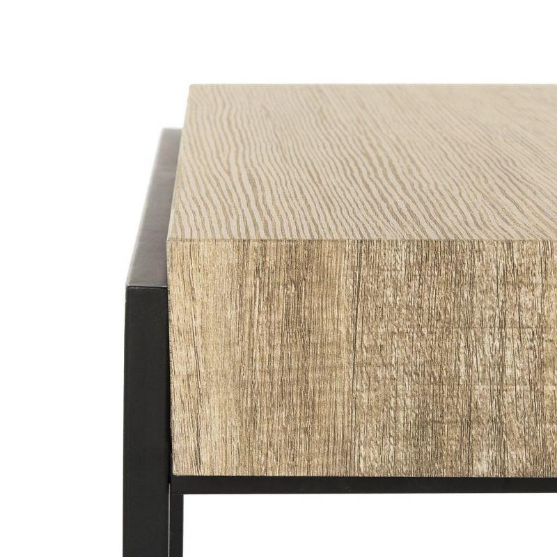 Alexander Coffee Table - Multi Brown/Black Metal Legs - Safavieh