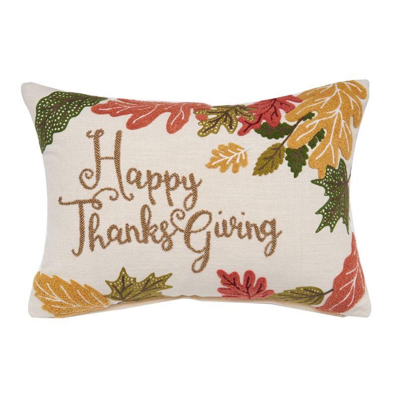 C&F Home Happy Thanksgiving Leaves Pillow