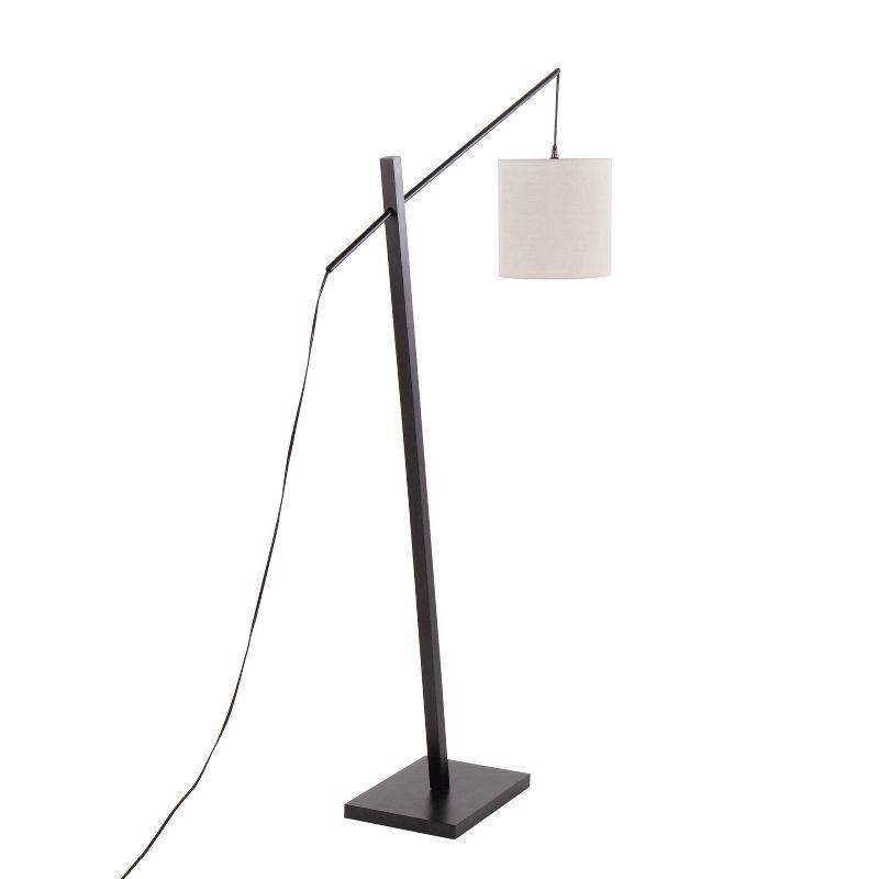 LumiSource Arturo Floor Lamp: Adjustable, UL Listed, Linen Shade, 60W, Modern Decor