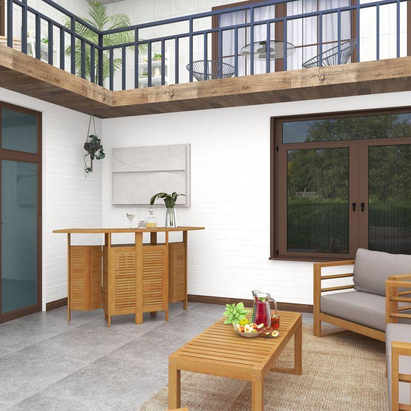 Patio Bar Table Teak - Olivia & May