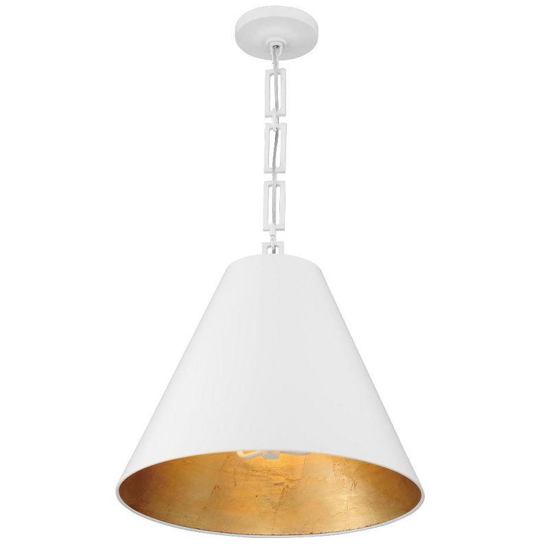 Crystorama Lighting Alston 3 - Light Chandelier in  Matte White/Antique Gold