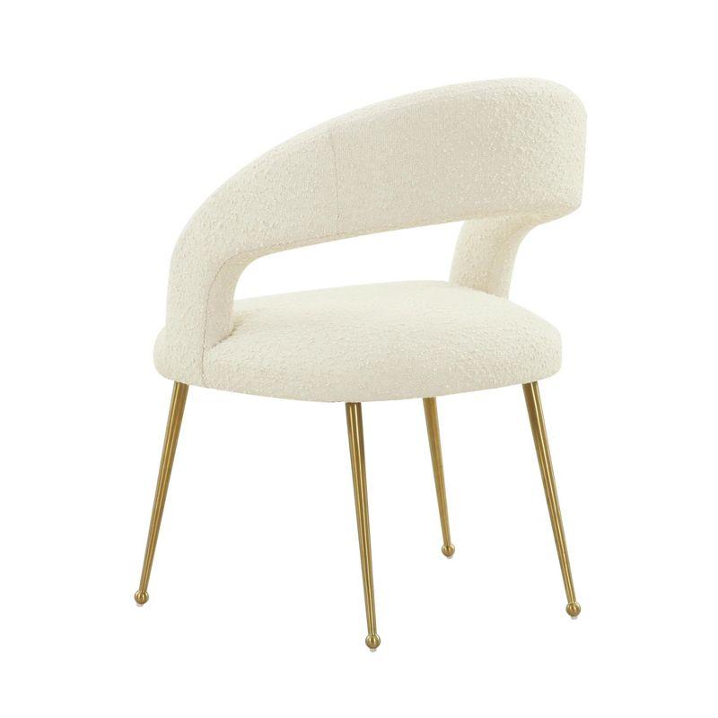 Rocco Performance Boucle Dining Chair Cream 23.6"W x 25"D x 33"H