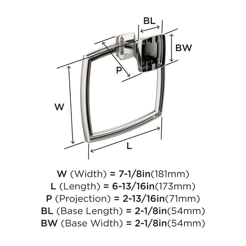 Revitalize Polished Nickel Closed Towel Ring