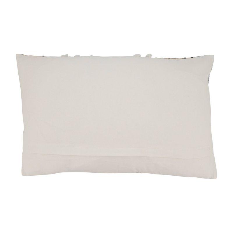 Saro Yari Collection Striped Cotton Throw Pillow