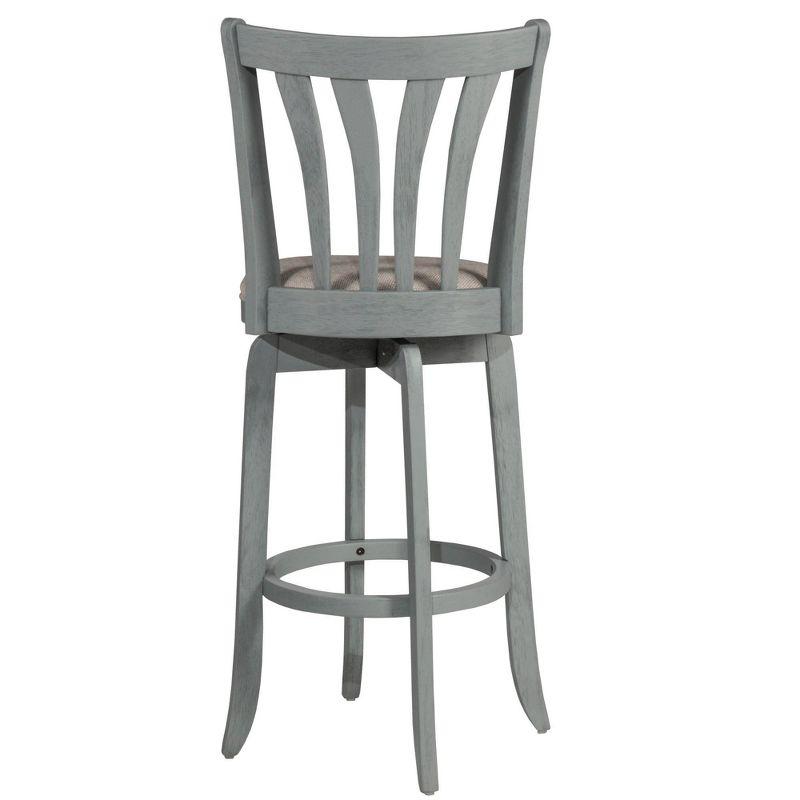 30" Savana Swivel Barstool Blue Wirebrush/Cream: Upholstered, Wood Frame - Hillsdale Furniture