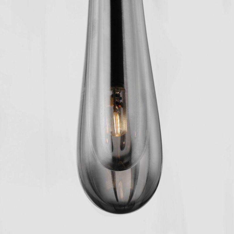 Stillo Black Glass LED Mini Pendant Light