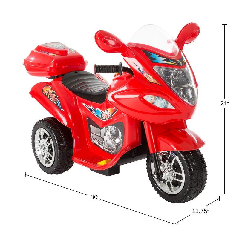 Red 6-Volt Kids Electric Ride-On Motorcycle with Sounds