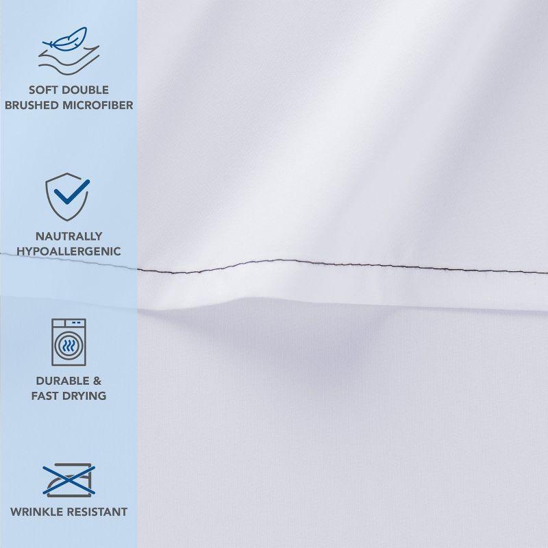 ArkwrightLLC Host & Home Soft Brushed Hypoallergenic Microfiber Flat Sheets - Pack of 6 (Set of 6)