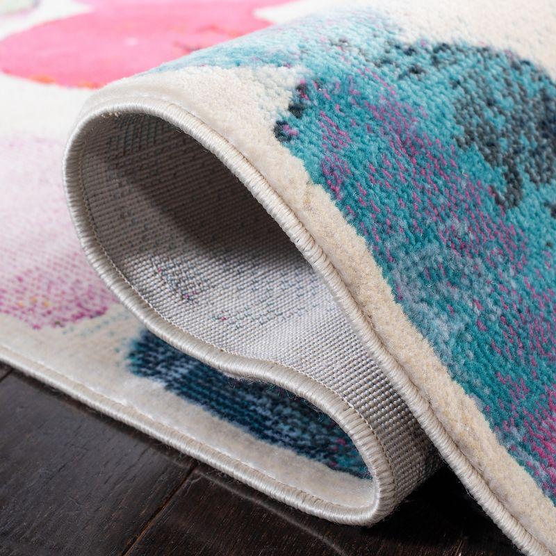 Lillian LLN377 Power Loomed Area Rug - Rose/Light Blue - 8'x10' - Safavieh