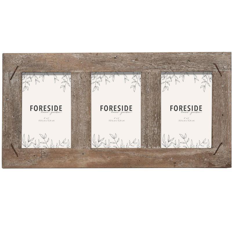 4x5 Single Photo Distress Wood with Nail Accents & Glass Pane Picture Frame