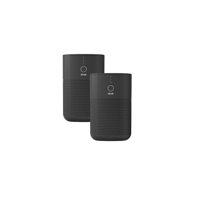 Levoit 2-Pack Black Desktop HEPA Air Purifiers with Aroma Pads