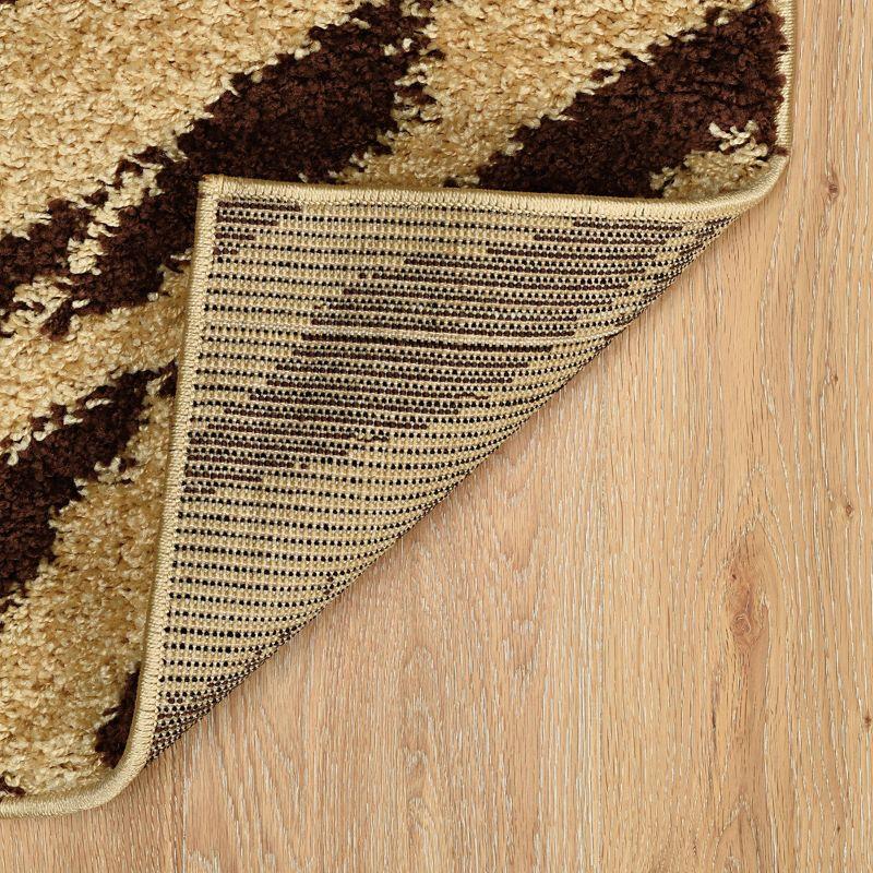 Reversible Moroccan-Inspired 5' x 7' Brown Shag Rug