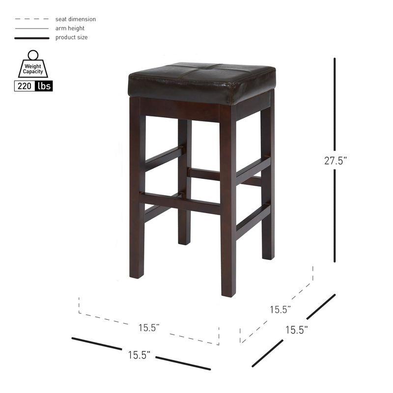New Pacific Direct Valencia Backless Bicast Leather Counter Stool