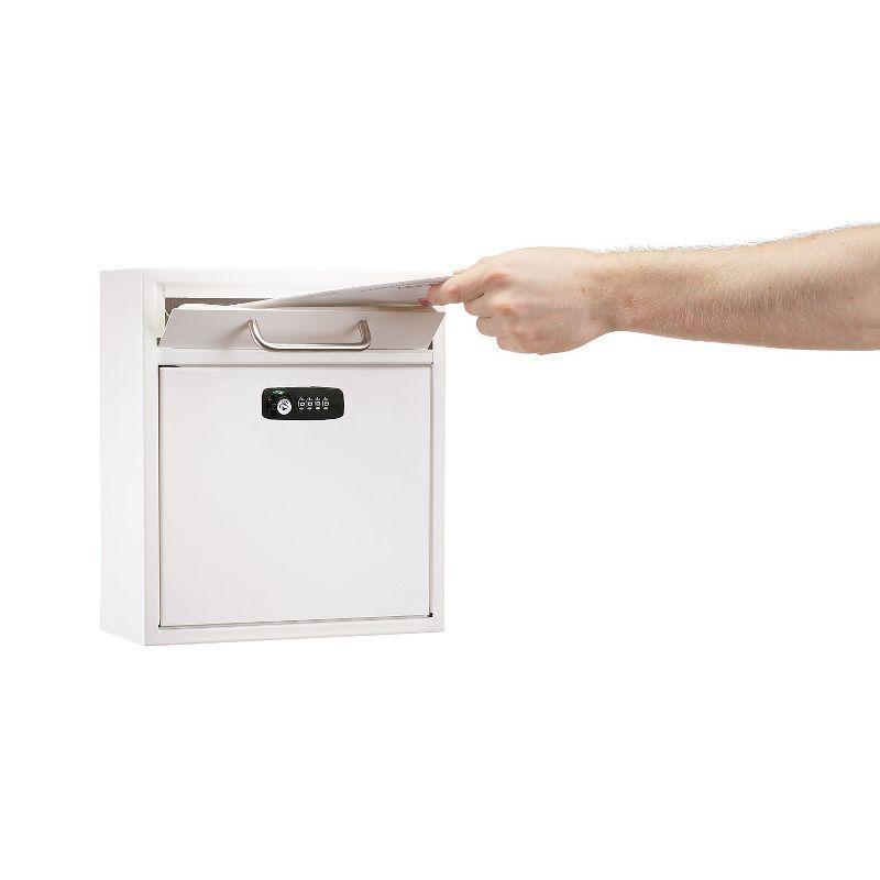 AdirOffice Wall-Mount Secure Drop Box Mailbox with Key and Combination Locking System
