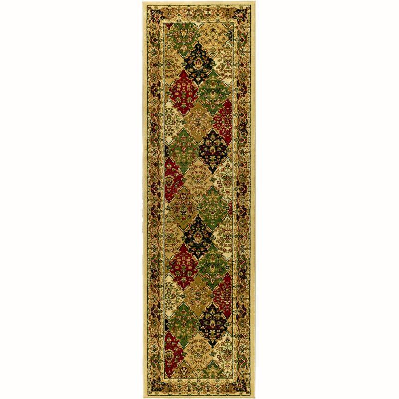 Lyndhurst LNH221 Power Loomed Runner Rug - Multi/Ivory - 2'3"x12' - Safavieh