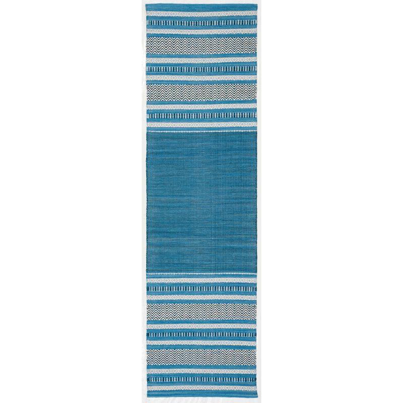 Montauk MTK214 Hand Woven Indoor Runner Rug - Blue/Grey - 2'6"x10' - Safavieh