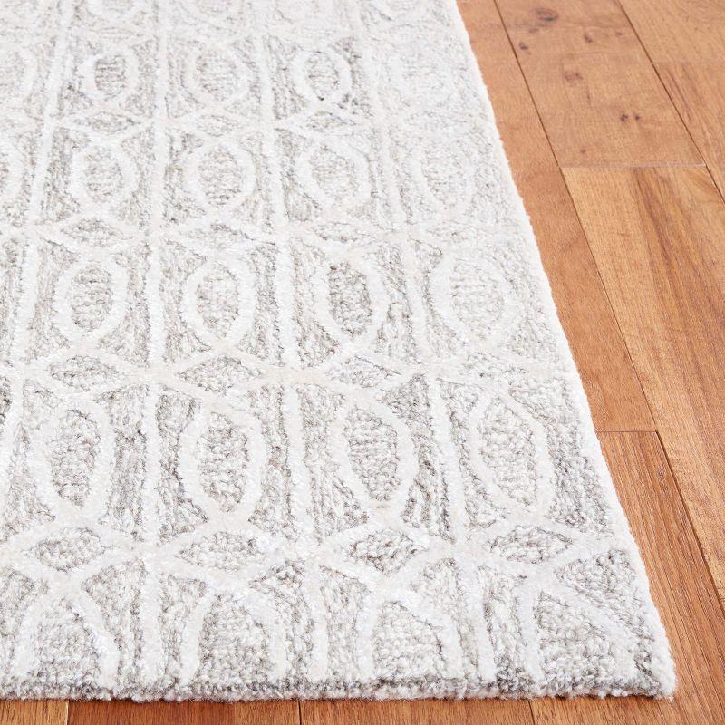 Natural Ivory Tufted Rectangular Wool Area Rug 6' x 9'