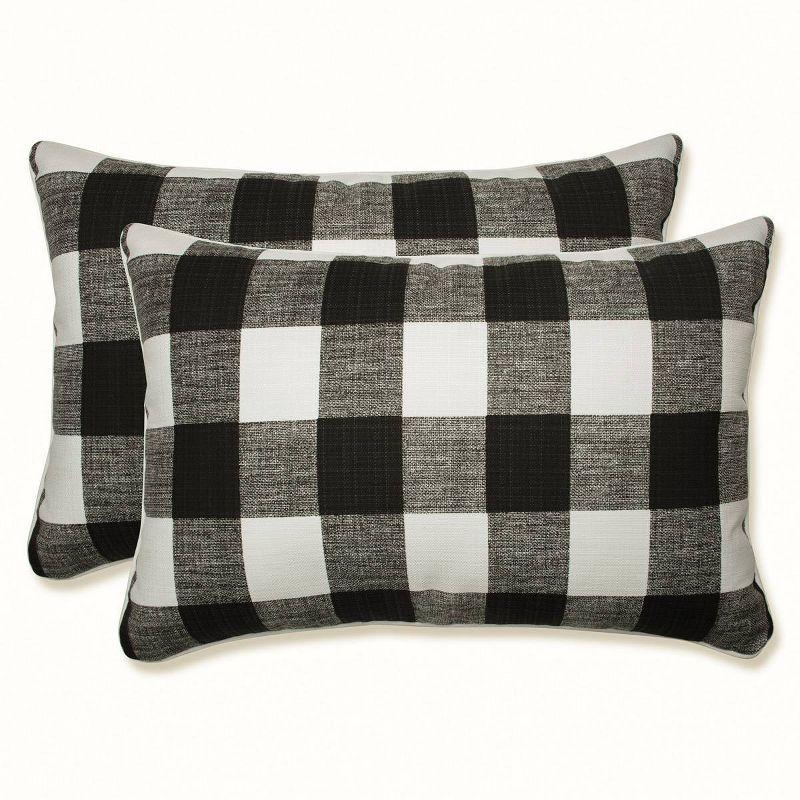 Pillow Perfect Anderson Plaid Indoor/Outdoor Throw Pillow (Set of 2)