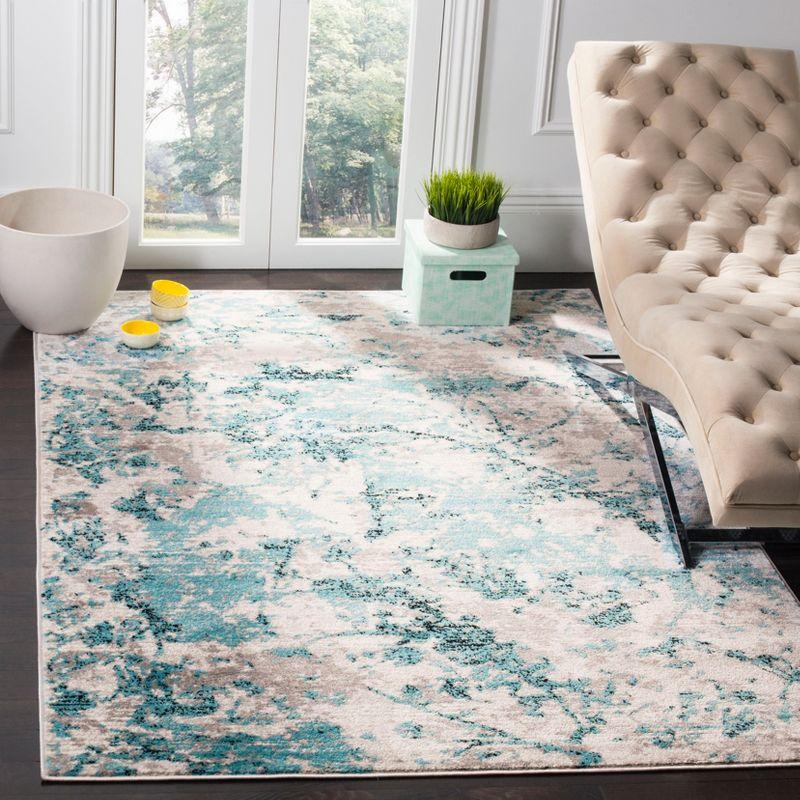 Skyler SKY186 Power Loomed Indoor Area Rug - Blue/Ivory - 5'1"x7'6" - Safavieh