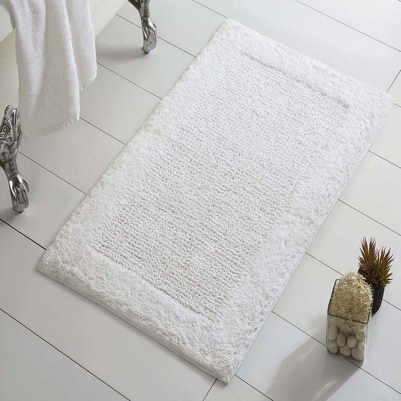 Knightsbridge Naples 220 GSF Non Skid Back Bath Rug 21 x 34 - White