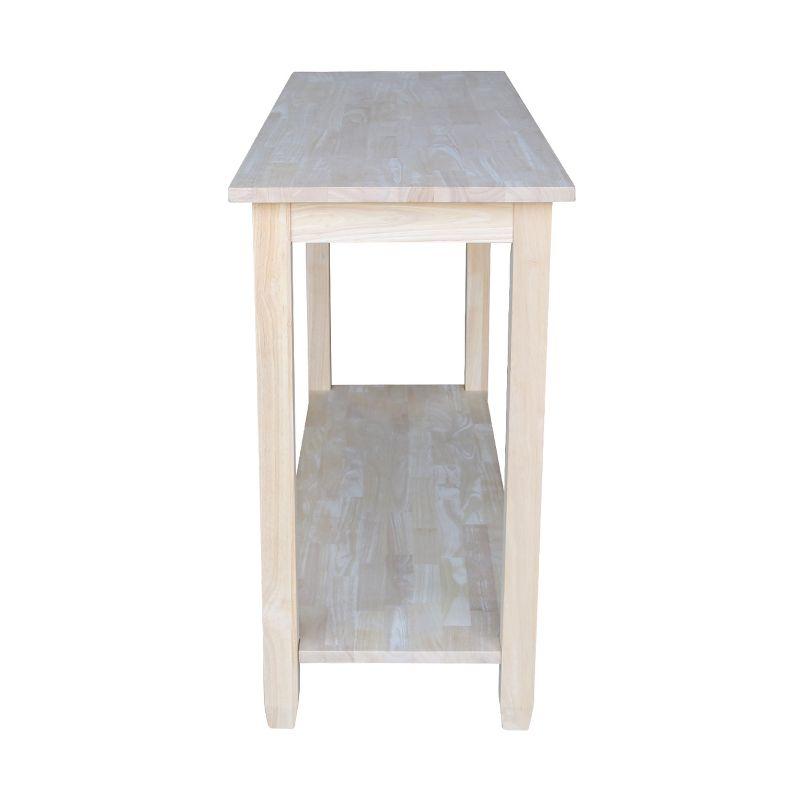 International Concepts Solano Console Server Table : Hardwood Sofa Table, Foyer Shelf, Spot Clean