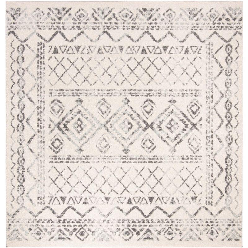 Tulum TUL268 Power Loomed Area Rug - Ivory/Grey - 8'x8' - Safavieh.